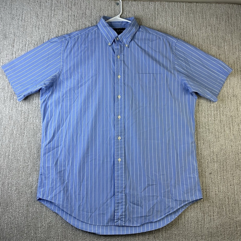 Polo Ralph Lauren Short Sleeve Button Up Shirt Mens Size Large Blue